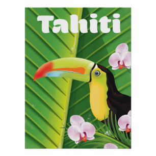Tahiti Toucan Reiseprint Poster