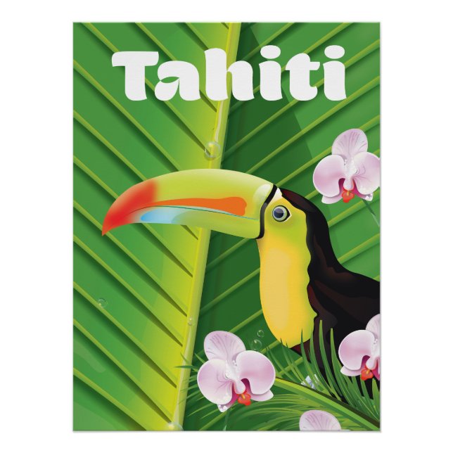 Tahiti Toucan Reiseprint Poster (Vorderseite)