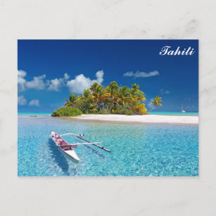 Tahiti Tropical Beach Travel Foto Postkarte