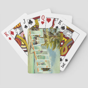 Tahiti Vintage-Postkarte mit Text Spielkarten