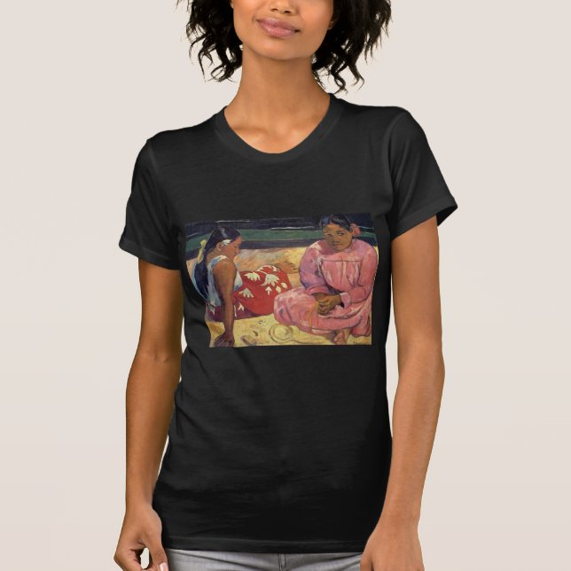 "Tahitian Frauen auf dem Strand" - Gauguin T - T-Shirt (Vorderseite)