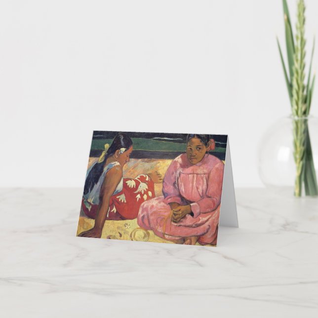 "Tahitian Frauen auf der Strand-" - Paul Karte (Vorderseite)