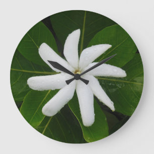 Tahitian Gardenia Große Wanduhr