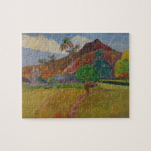 Tahitian Landschaft, 1891 (Öl auf Leinwand) Puzzle (Horizontal)