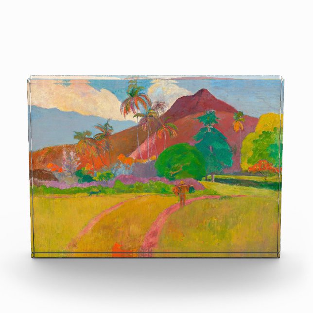 Tahitian Landschaft Paul Gauguin Post-Impressionis Fotoblock (Vorderseite)