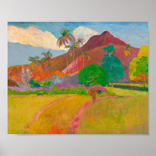 Tahitian Landschaft Paul Gauguin Post-Impressionis Poster