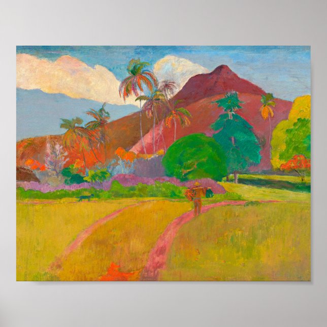 Tahitian Landschaft Paul Gauguin Post-Impressionis Poster (Vorne)