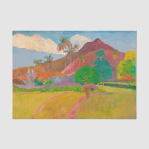 Tahitian Landschaft Paul Gauguin Post-Impressionis Seidenpapier