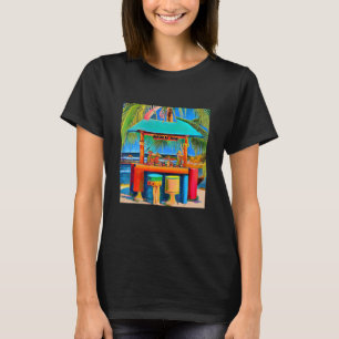 Tahitian Tiki Bar Niedlich Retro gestylt tropisch T-Shirt