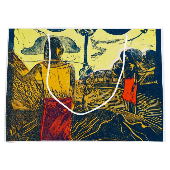 Tahitian Women and Dog, Gauguin Große Geschenktüte (Vorderseite)