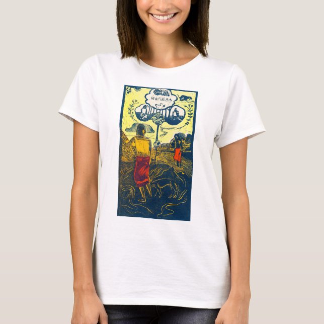 Tahitian Women and Dog, Gauguin T-Shirt (Vorderseite)