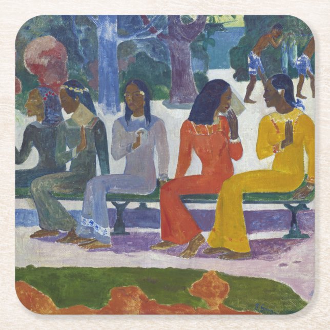 Tahitian Women, Gauguin Rechteckiger Pappuntersetzer (Vorderseite)