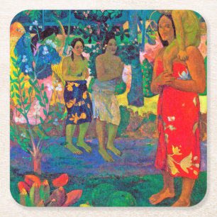 Tahitian Women, Gauguin Rechteckiger Pappuntersetzer