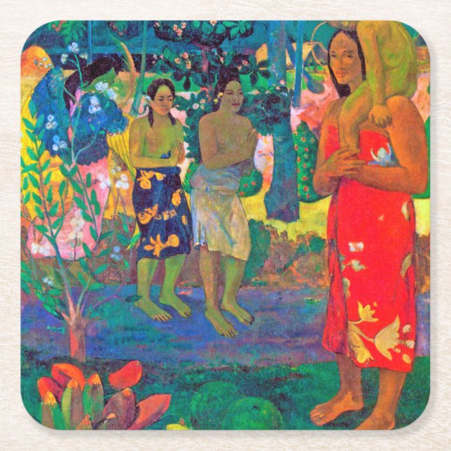 Tahitian Women, Gauguin Rechteckiger Pappuntersetzer (Vorderseite)