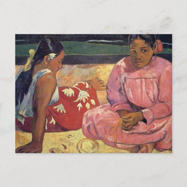 'Tahitian Women on Beach' - Gauguin Postcard Postkarte (Vorderseite)