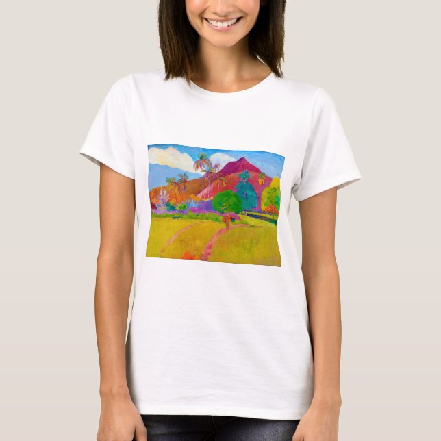 Tahitianische Landschaft, Gauguin T-Shirt (Vorderseite)
