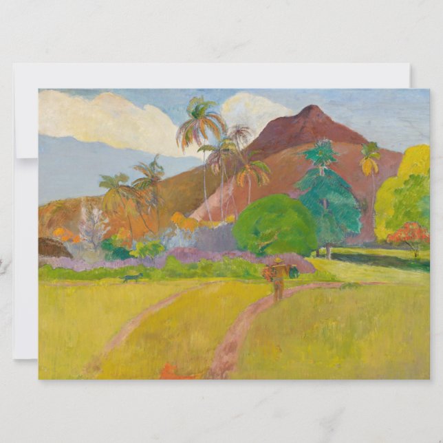 Tahitianische Landschaft (von Paul Gaugin) Karte (Vorderseite)