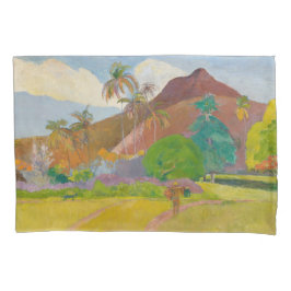 Tahitianische Landschaft (von Paul Gaugin) Kissenbezug