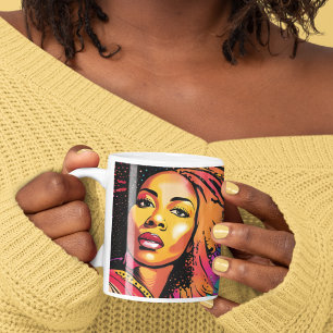 Tahlia Beautiful Black Woman Pop Art Art Kaffeetasse