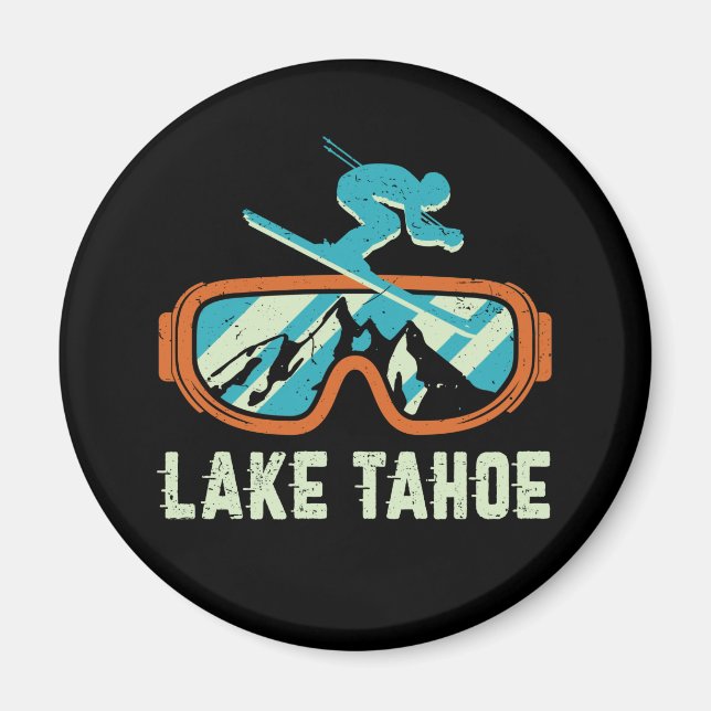 Tahoe California Skifahren Snowboarden Magnet (Vorne)