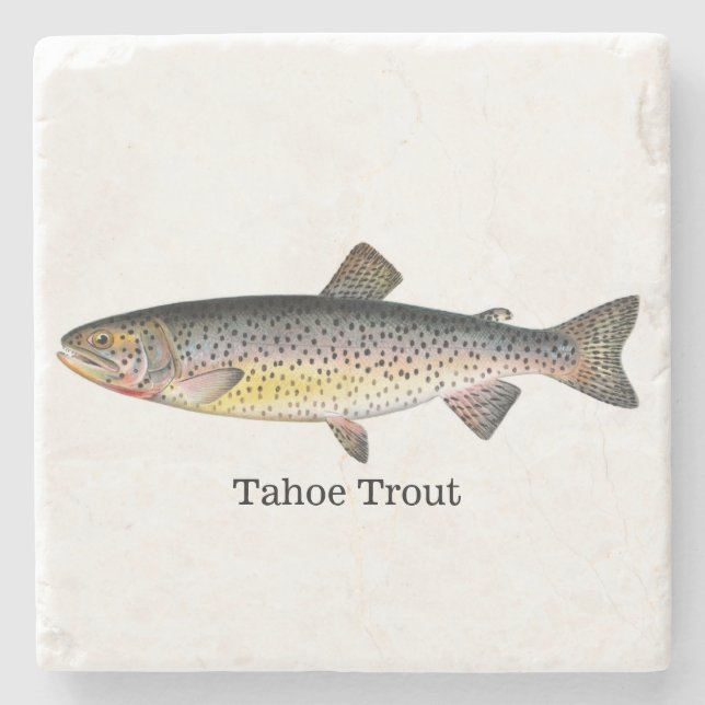 Tahoe Forelle-Fische Steinuntersetzer (Vorderseite)