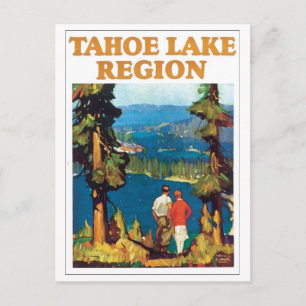 Tahoe Lake Region Reiseplakat Postkarte