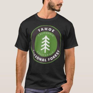 Tahoe National Forest California CA Tree Abzeichen T-Shirt
