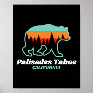 Tahoe Palisades Skifahren Snowboarden Kalifornien Poster