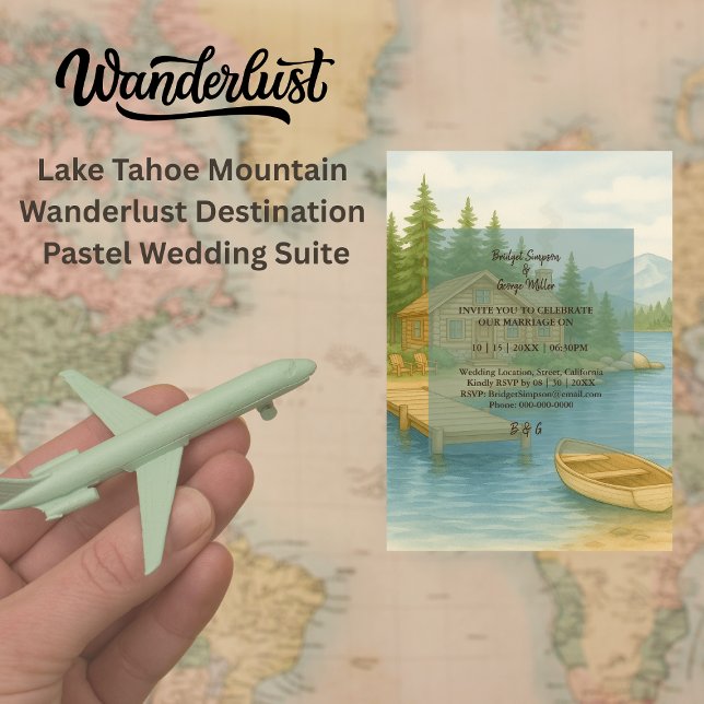 Tahoe Rustikale Hochzeit in Urlaubsort Einladung (Von Creator hochgeladen)