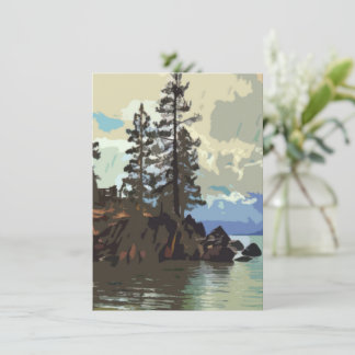 Tahoe Sand Harbour Flat Greeting Card Karte