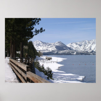 Tahoe-See in Snow Poster