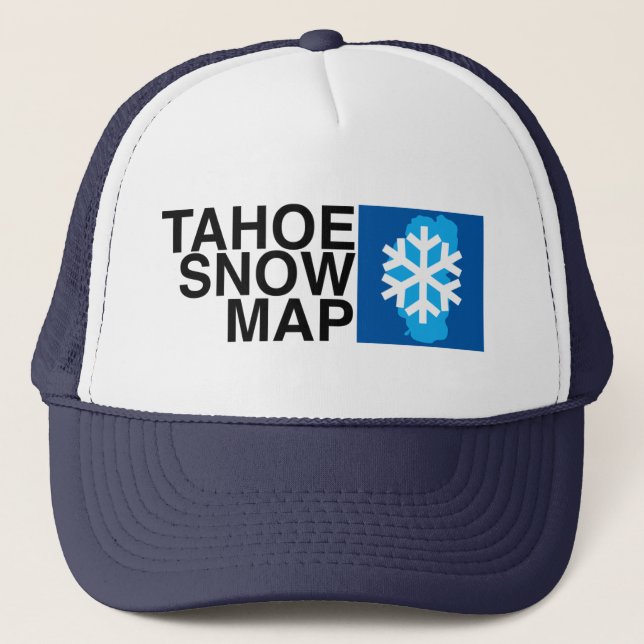 Tahoe Snow Map Hat Truckerkappe (Vorderseite)