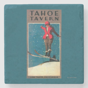 Tahoe Tavernepromo-Plakat Steinuntersetzer