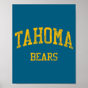 Tahoma High School HS Maple Valley WA Vintage Poster
