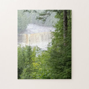 Tahquamenon Falls im nebligen Dunst Puzzle
