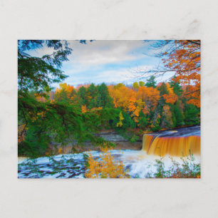 Tahquamenon Falls in Herbst, Michigan Postkarte