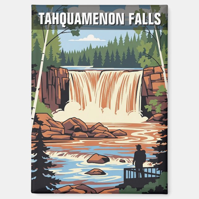 Tahquamenon Falls Michigan Travel Magnet (Vorderseite)