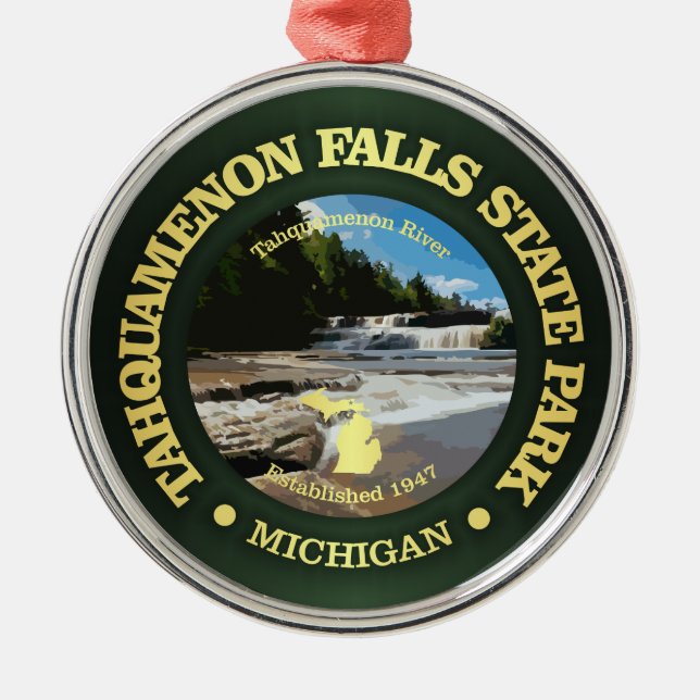 Tahquamenon Falls SP Ornament Aus Metall (Vorne)