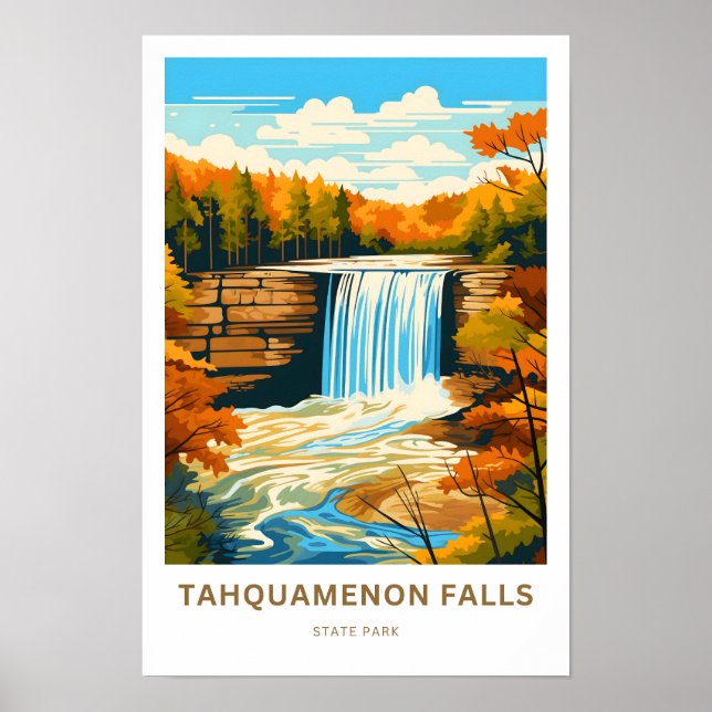 Tahquamenon Falls Staat Park Travel Print Poster (Vorne)