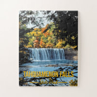 Tahquamenon Falls Staat Park Vintage Poster Puzzle