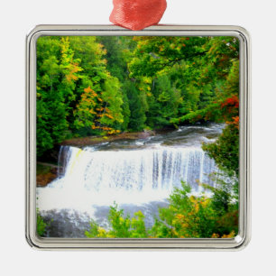Tahquamenon Falls Upper Peninsula Michigan Ornament Aus Metall