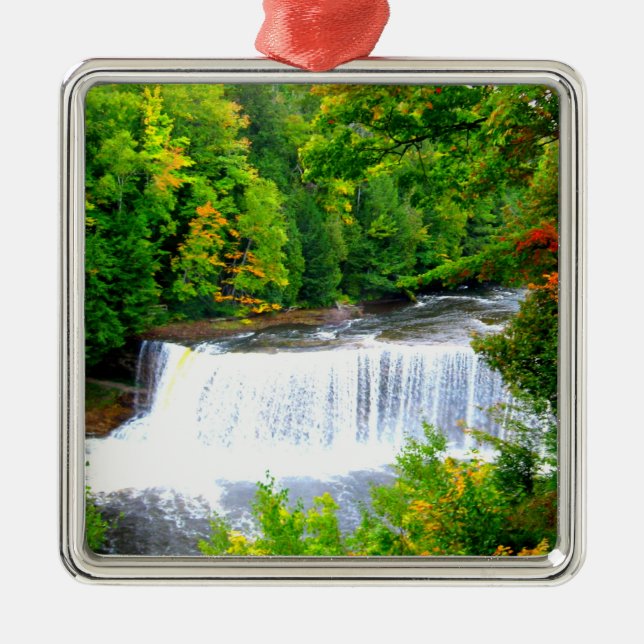 Tahquamenon Falls Upper Peninsula Michigan Ornament Aus Metall (Vorne)