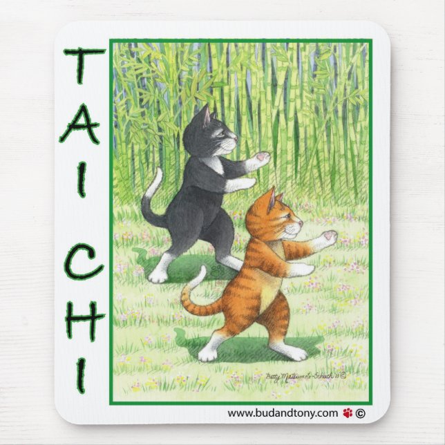 Tai Chi Cats Mouse Pad Mousepad (Vorne)