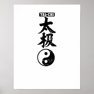 Tai-Chi Chinftzeichen Yin Yang Poster