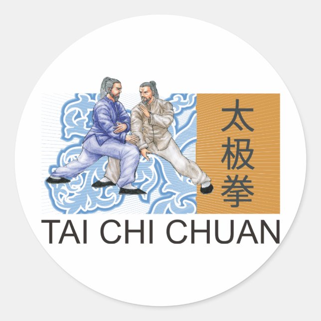 T'ai Chi Chuan Runder Aufkleber (Vorderseite)