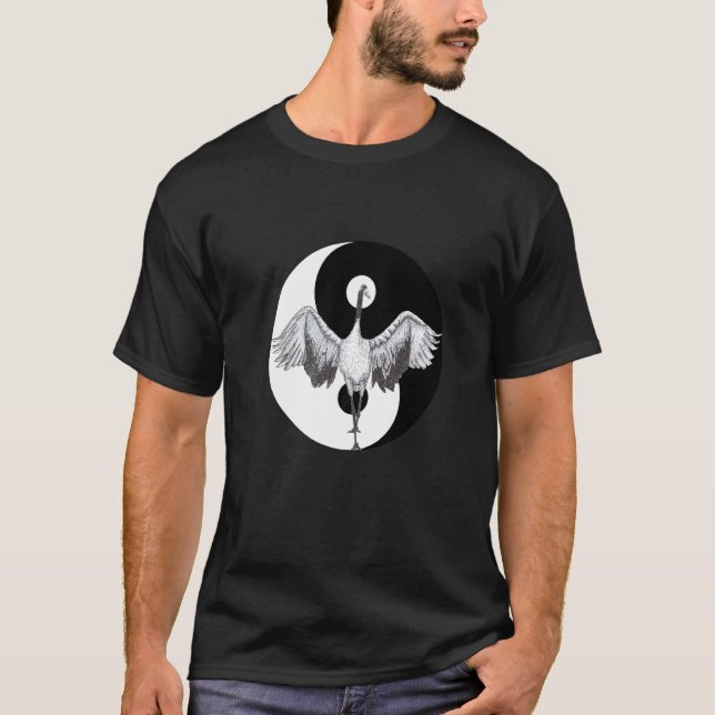 Tai Chi Crane Pose Sketch T-Shirt (Vorderseite)