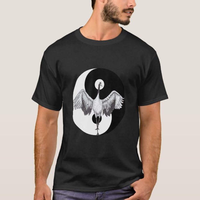 Tai Chi Crane Pose Sketch T-Shirt (Vorderseite)