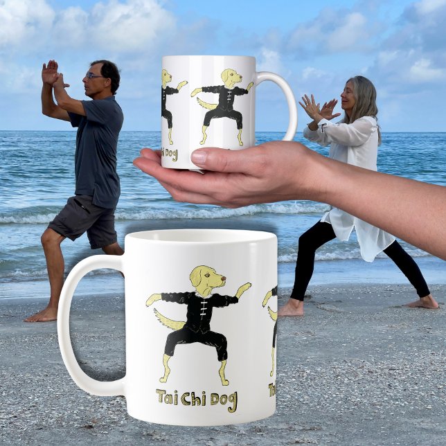 Tai Chi Dog Golden Labrador gelbe Labrador Kaffeetasse (Von Creator hochgeladen)