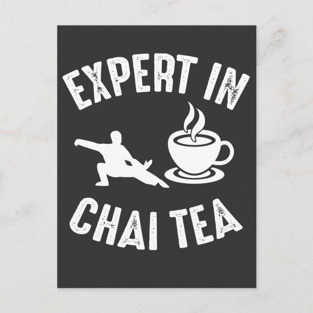 Tai Chi Experte in Chai Tea Martial Arts Barista Postkarte (Vorderseite)