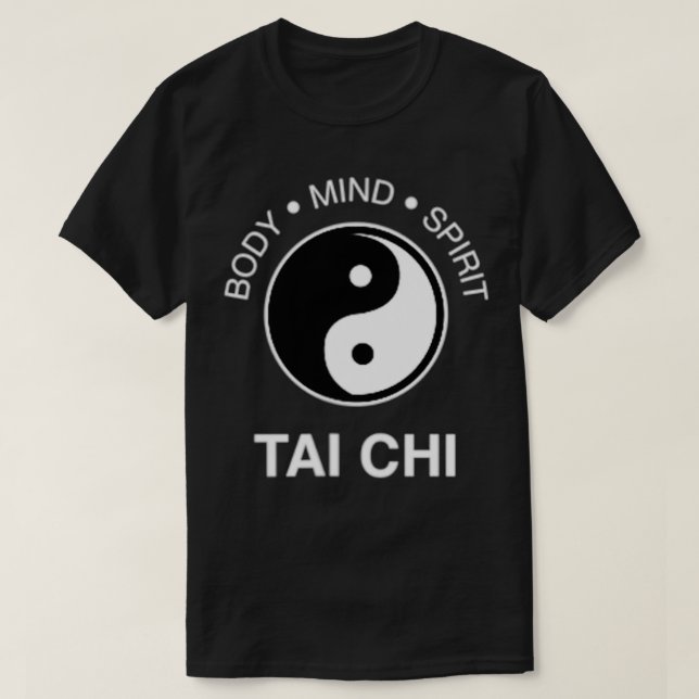 Tai Chi for Mind Body Wellness Yin Yang T-Shirt (Design vorne)